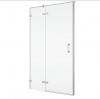 Ronal Sanswiss drzwi jednoczęściowe ze ścianką stałą w linii 90-160x0-200 cm, szkło satyna, profile chrom PU13GSM21049